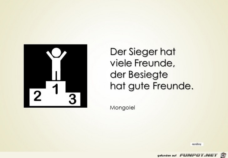 Der Sieger hat viele Freunde Der Sieger hat viele Freunde