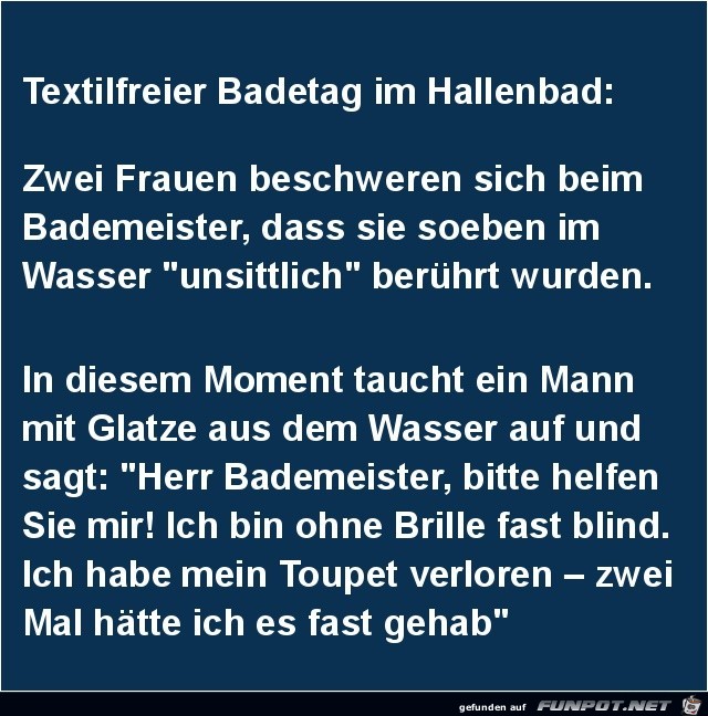 Badetag im Hallenbad Badetag im Hallenbad