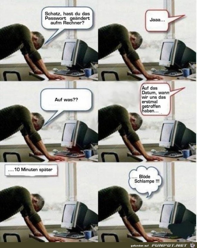 sie hat das Passwort gendert