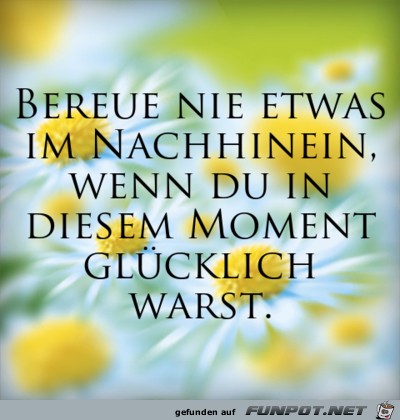 bereue nie 
