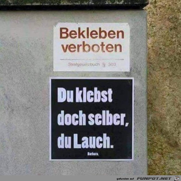 Bekleben verboten Bekleben verboten