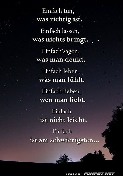 einfach einfach