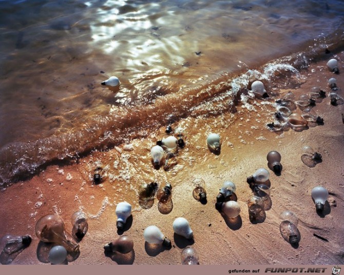 Alarmierende Kunstwerke aus Mll, der ins Meer...