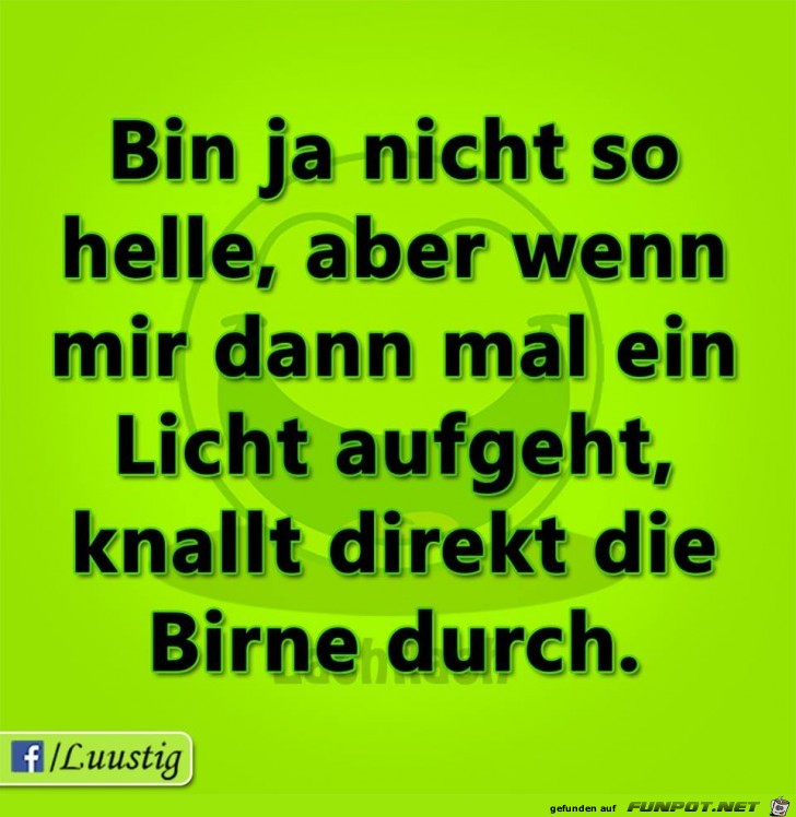Bin ja nicht so helle Bin ja nicht so helle
