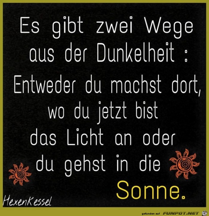 Es gibt zwei Wege