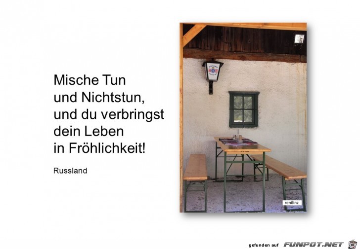 Mische Tun und Nichtstun Mische Tun und Nichtstun