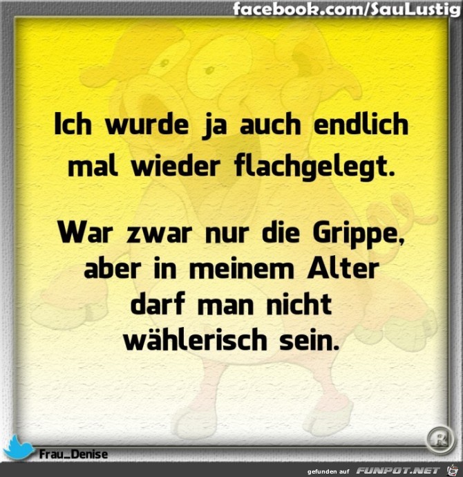 Ich wurde endlich mal wieder flach gelegt Ich wurde endlich mal wieder flach gelegt