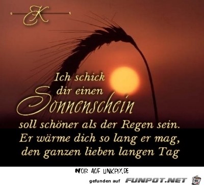 ich schick dir einen Sonnenschein ich schick dir einen Sonnenschein