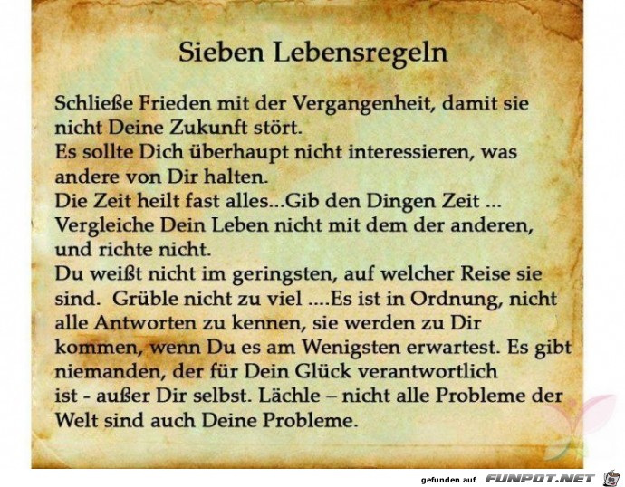 Sieben Lebensregeln