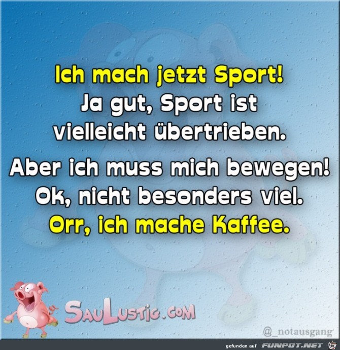 Ich mache jetzt Sport Ich mache jetzt Sport