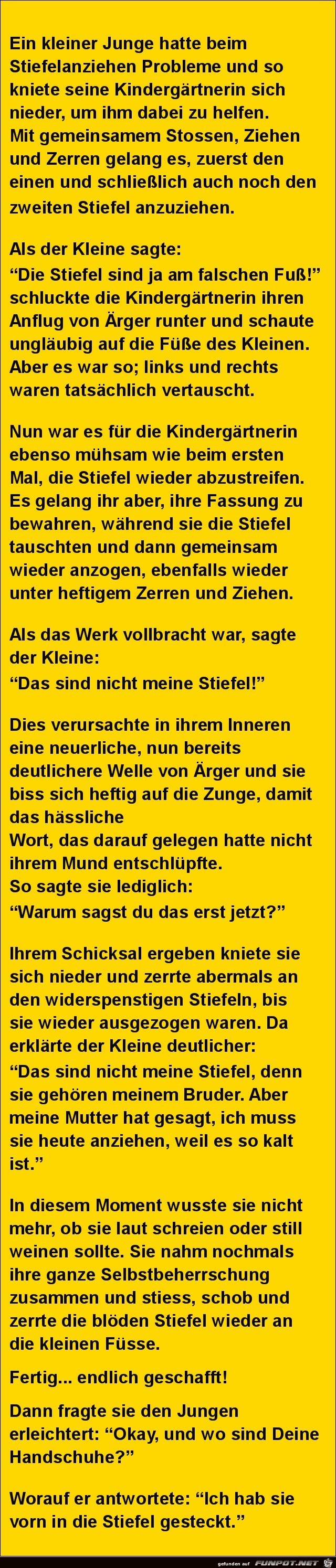 Probleme mit den Stiefeln Probleme mit den Stiefeln