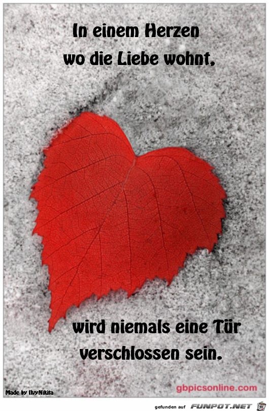 In einem Herzen wo die Liebe wohnt In einem Herzen wo die Liebe wohnt