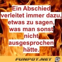 ein Abschied verleitet immer dazu