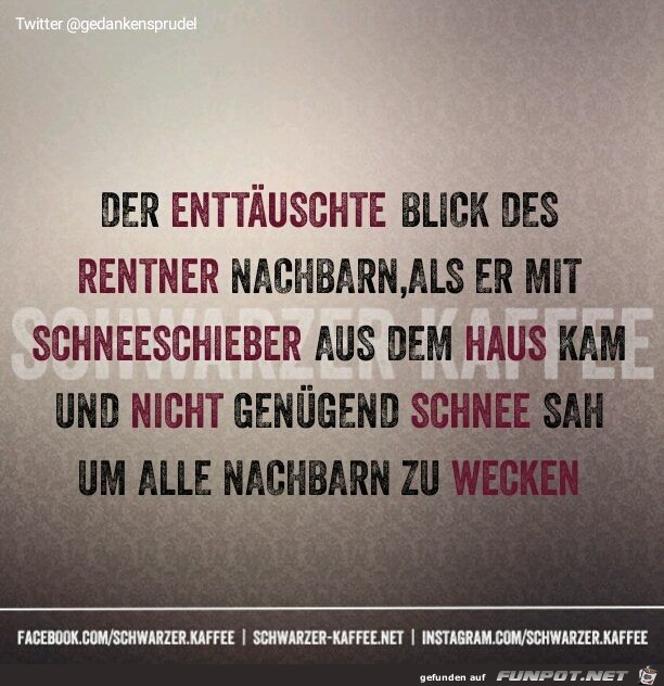 Enttuschter Nachbar
