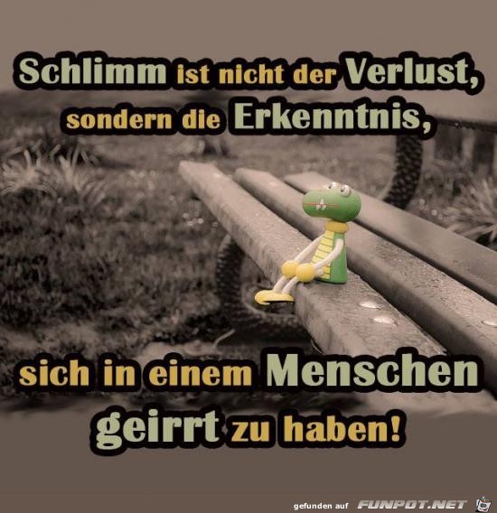 schlimm ist nicht der Verlust schlimm ist nicht der Verlust