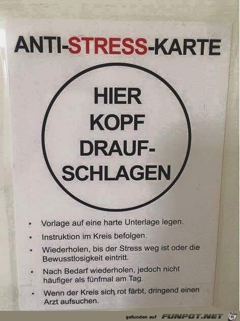 Anti-Stress-Karte Anti-Stress-Karte