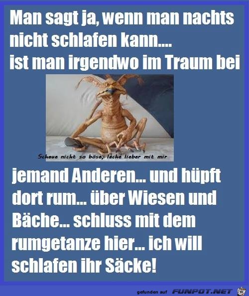 Will schlafen Will schlafen