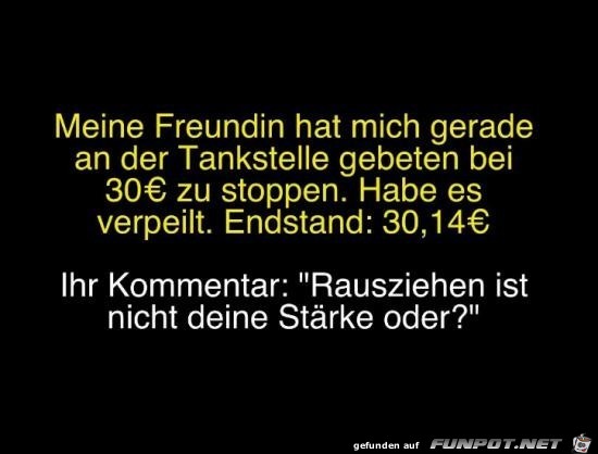 an der Tanke.....