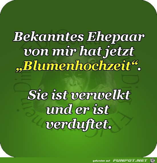 Blumenhochzeit