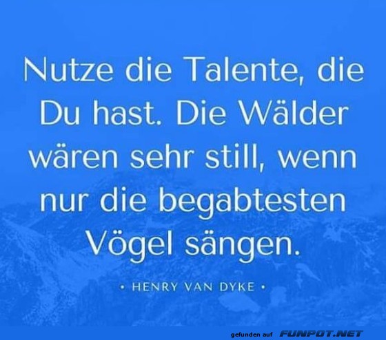 Nutze die Talente