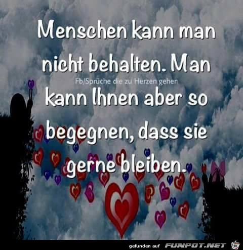 Menschen kann man nicht behalten