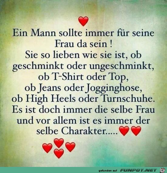ein Mann sollte immer für seine Frau da sein..... ein Mann sollte immer für seine Frau da sein.....