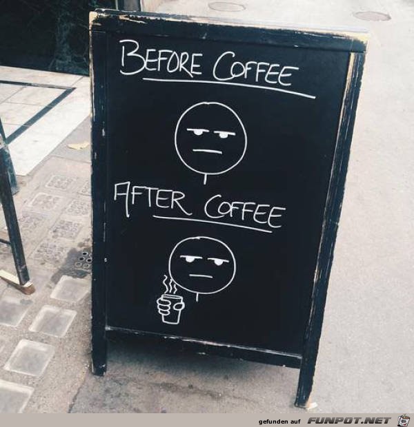 vor und nach dem Kaffee vor und nach dem Kaffee