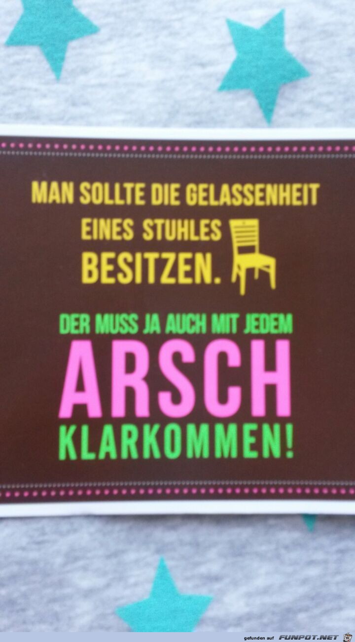 Ich bin ein Stuhl Ich bin ein Stuhl
