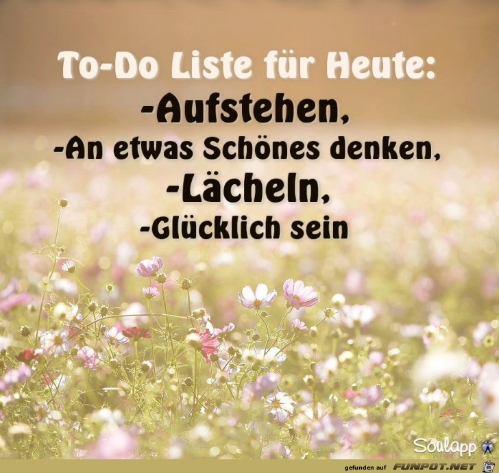 Liste für heute Liste für heute