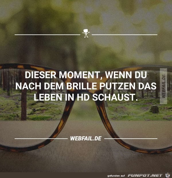 Brille putzen