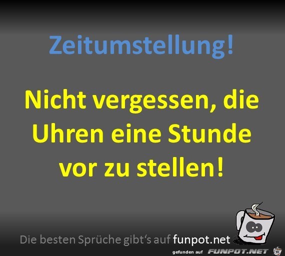 Zeitumstellung Zeitumstellung