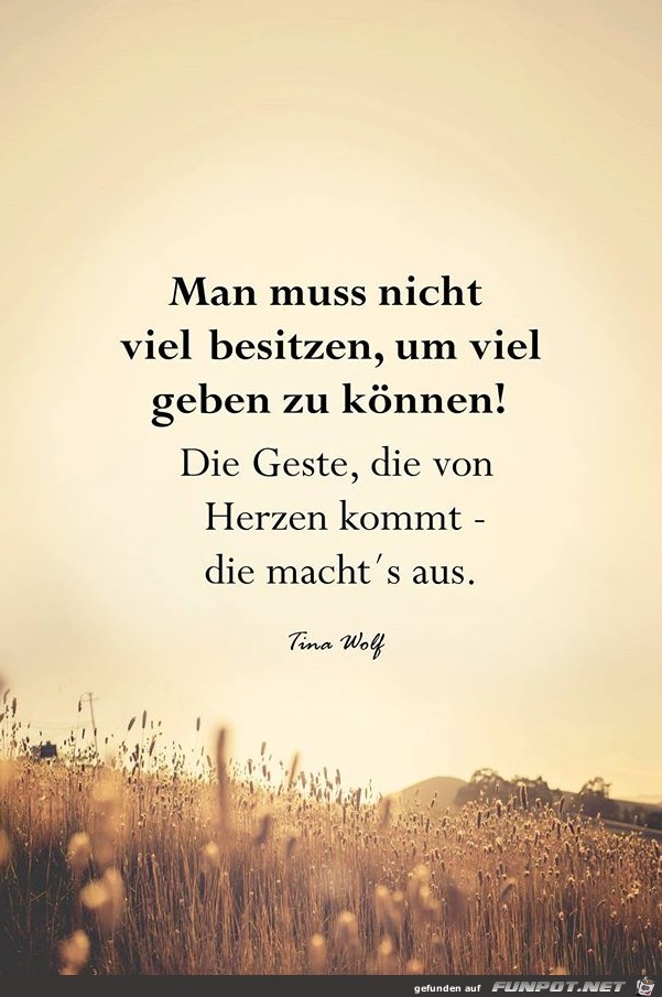 Man muss nicht viel besitzen Man muss nicht viel besitzen