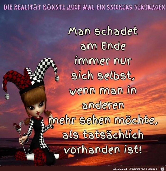 Man schadetsich selbst Man schadetsich selbst