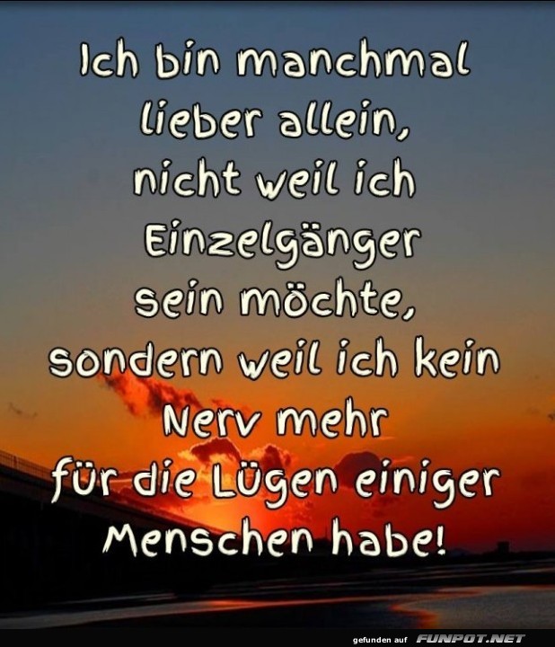 Lieber allein