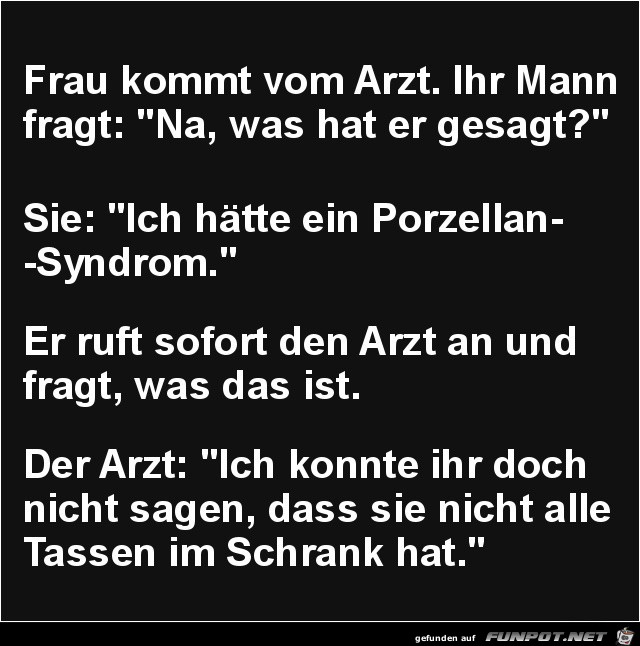 Porzellan-Syndrom