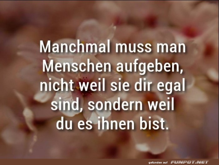 Manchmal muss man Manchmal muss man