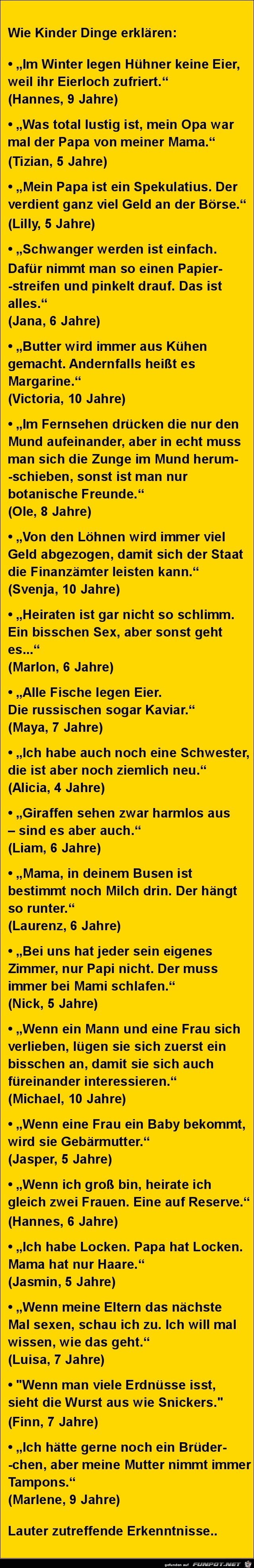 wie Kinder Dinge erklren.......
