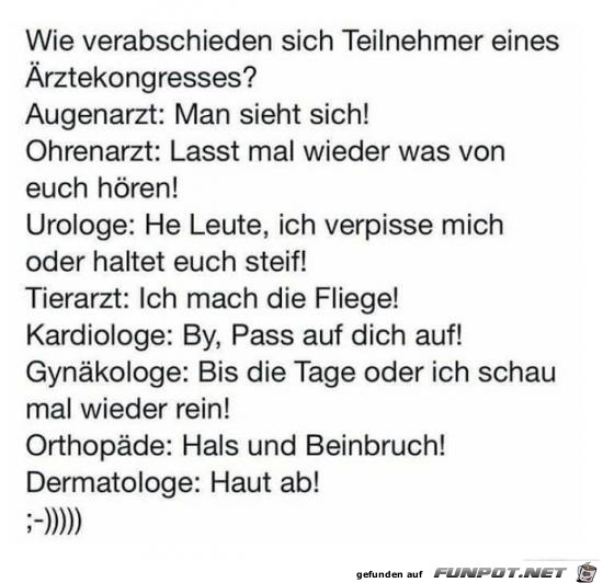 Lustige Arzt-Verabschiedungen Lustige Arzt-Verabschiedungen