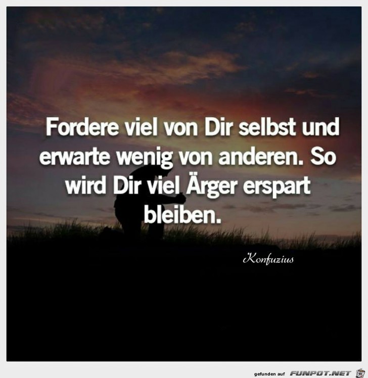 Fordere viel von dir Fordere viel von dir