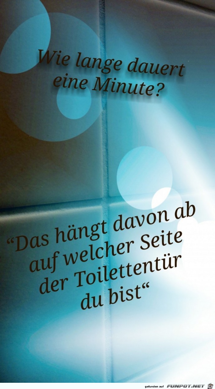 Wie lange dauert eine Minute? Wie lange dauert eine Minute?