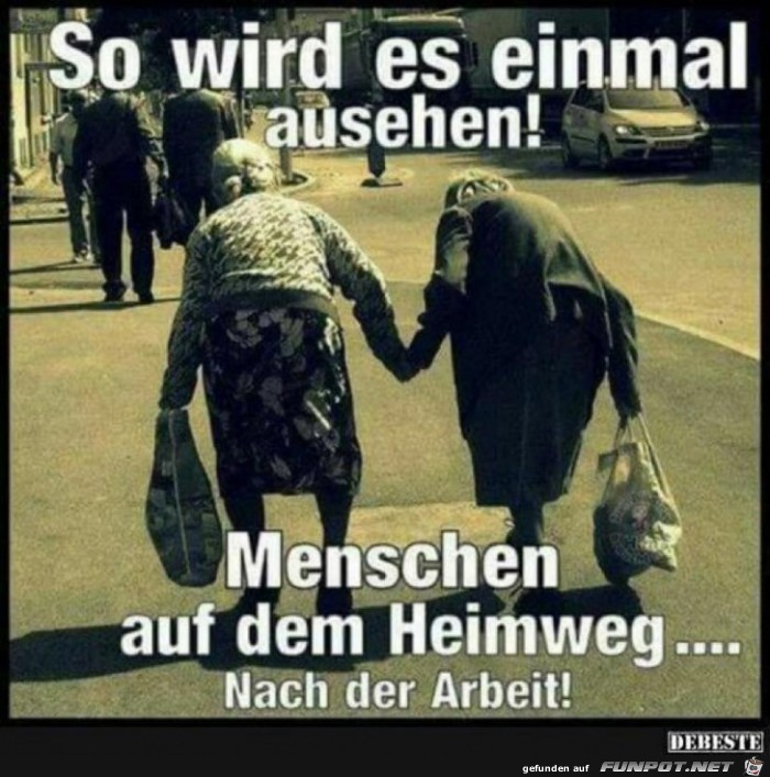 Menschen auf dem Heimweg Menschen auf dem Heimweg