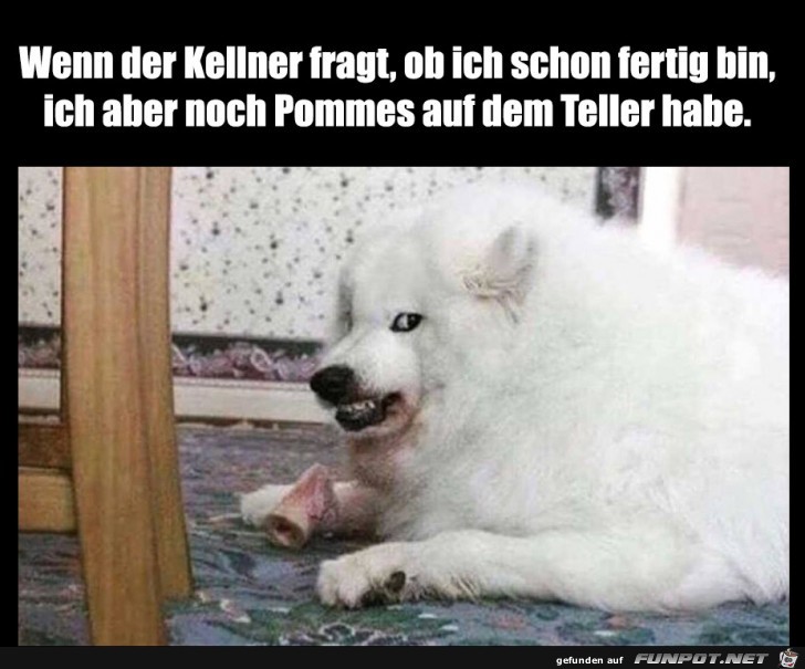 Wenn der Kellner schon abrumen will