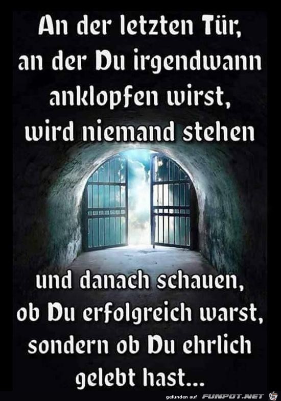 an der letzten Tr, an der du irgendwann........