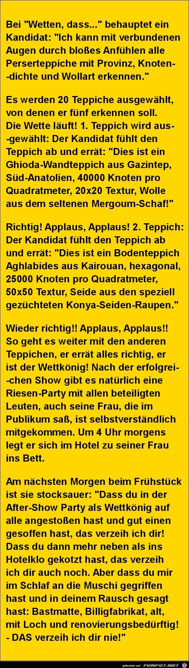 bei ; Wetten das;............
