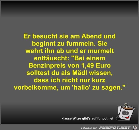 Er Besucht Sie Am Abend Und Beginnt Zu Fummeln