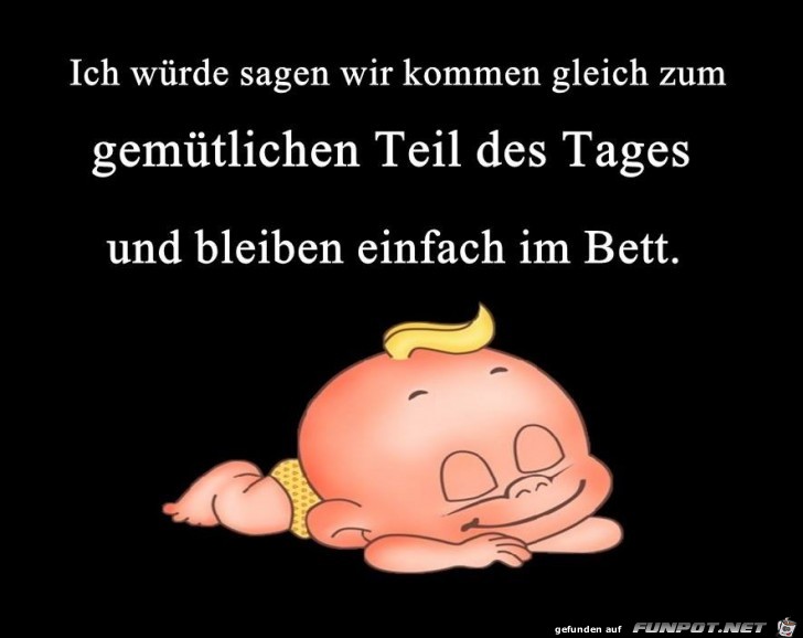 Gemuetlicher Teil des Tages