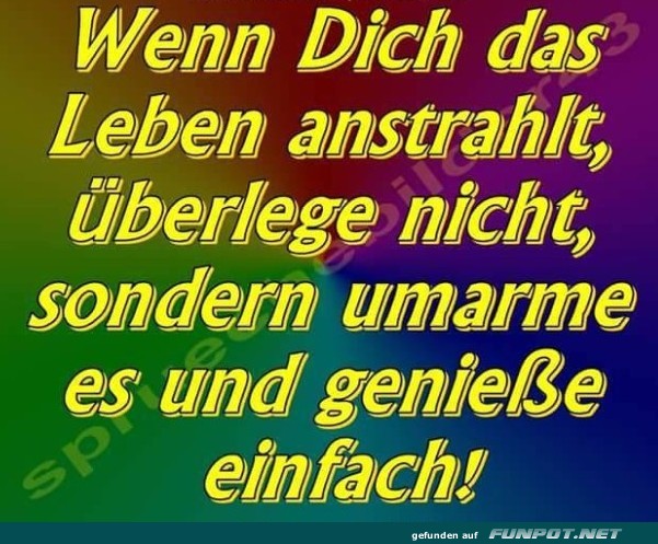Wenn dich das Leben anstrahlt
