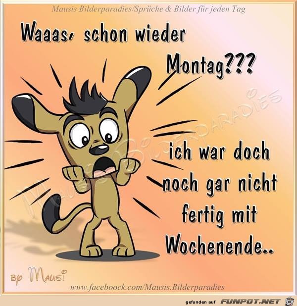 Waaas schon wieder Montag Waaas schon wieder Montag