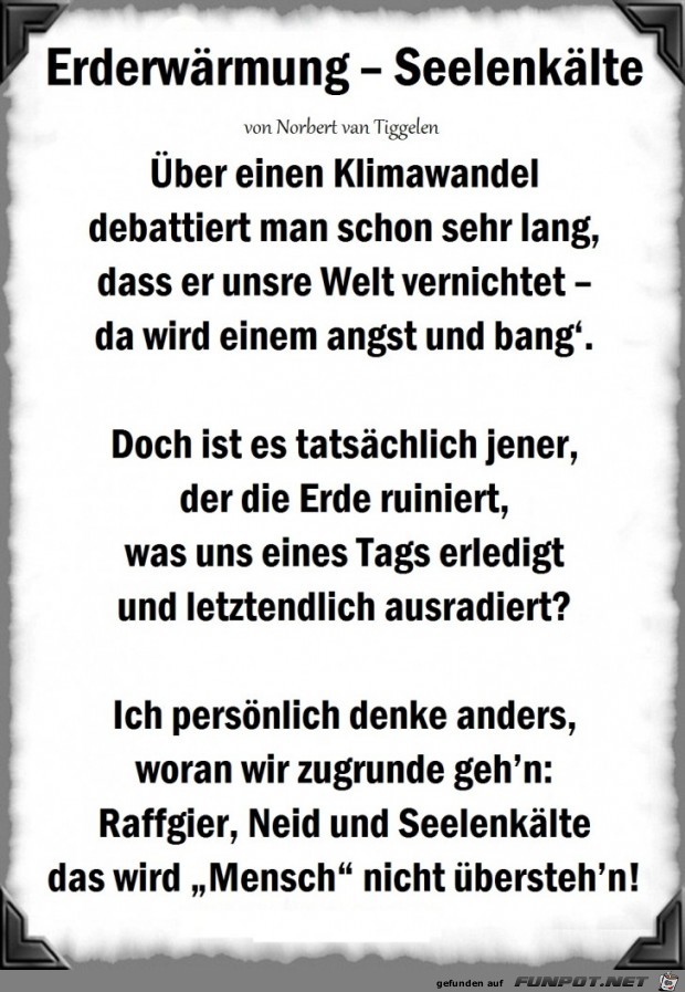 Erderwaermung - Seelenkaelte 2018 Erderwaermung - Seelenkaelte 2018