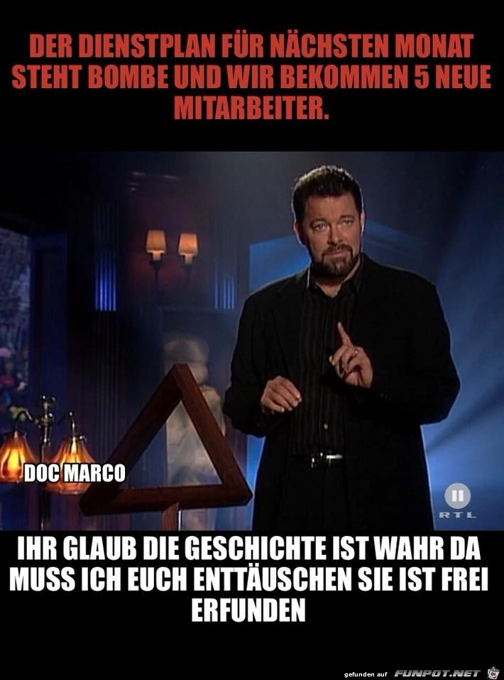 Der neue Dienstplan